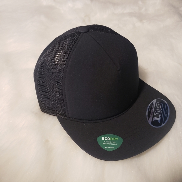 Port Authority Foam Outdoor Black Trucker Hat - Picture 2 of 8